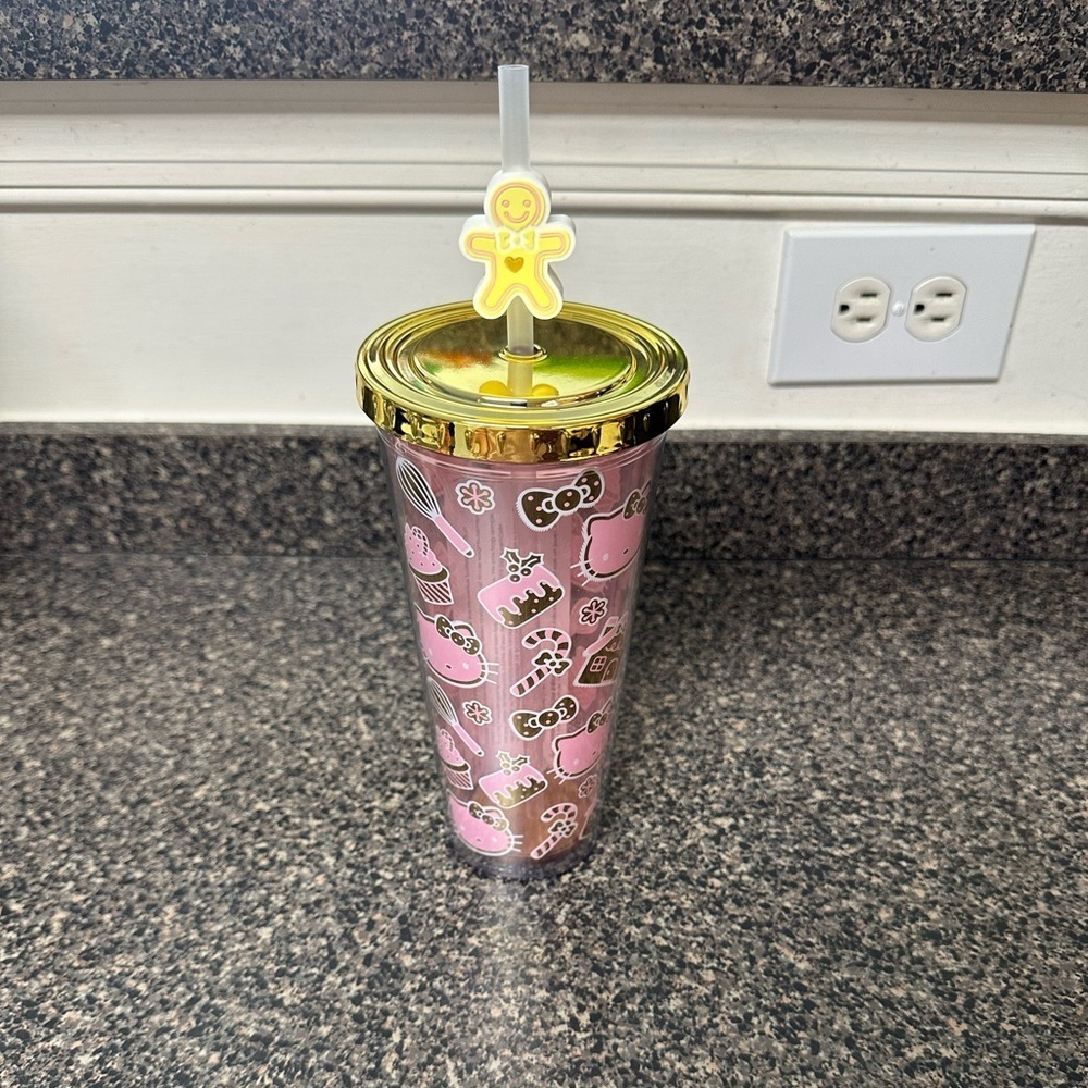 Hello Kitty Pink Gingerbread Christmas Tumbler